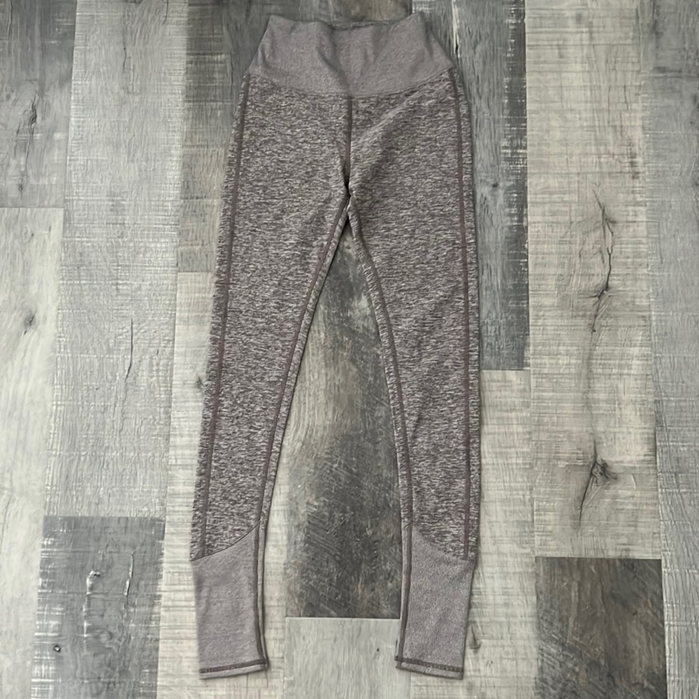 Alo Yoga High-Waist Lounge Leggings Heathered Taupe -XS